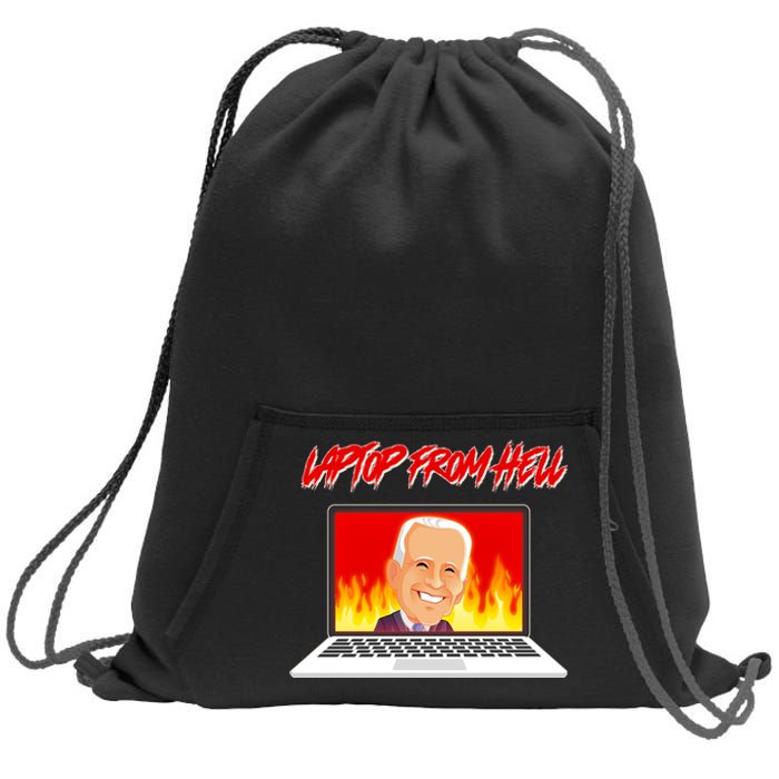 Anti Joe Biden Laptop From Hell Sweatshirt Cinch Pack Bag