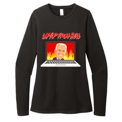 Anti Joe Biden Laptop From Hell Womens CVC Long Sleeve Shirt