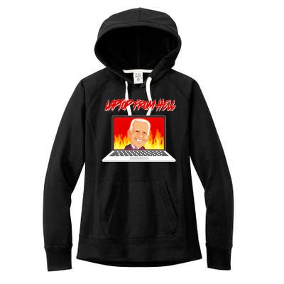 Anti Joe Biden Laptop From Hell Women's Fleece Hoodie