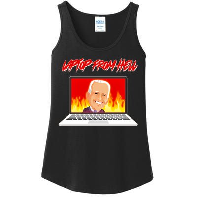 Anti Joe Biden Laptop From Hell Ladies Essential Tank