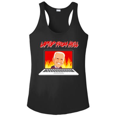 Anti Joe Biden Laptop From Hell Ladies PosiCharge Competitor Racerback Tank