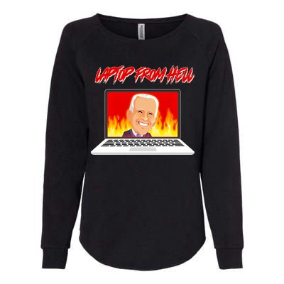 Anti Joe Biden Laptop From Hell Womens California Wash Sweatshirt