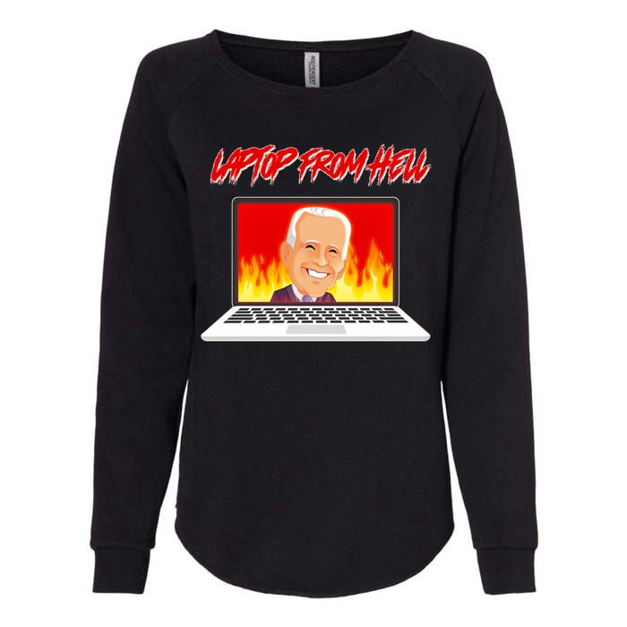 Anti Joe Biden Laptop From Hell Womens California Wash Sweatshirt