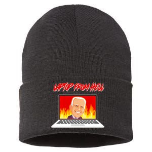 Anti Joe Biden Laptop From Hell Sustainable Knit Beanie