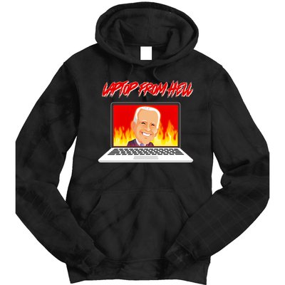 Anti Joe Biden Laptop From Hell Tie Dye Hoodie