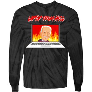 Anti Joe Biden Laptop From Hell Tie-Dye Long Sleeve Shirt