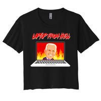 Anti Joe Biden Laptop From Hell Women's Crop Top Tee