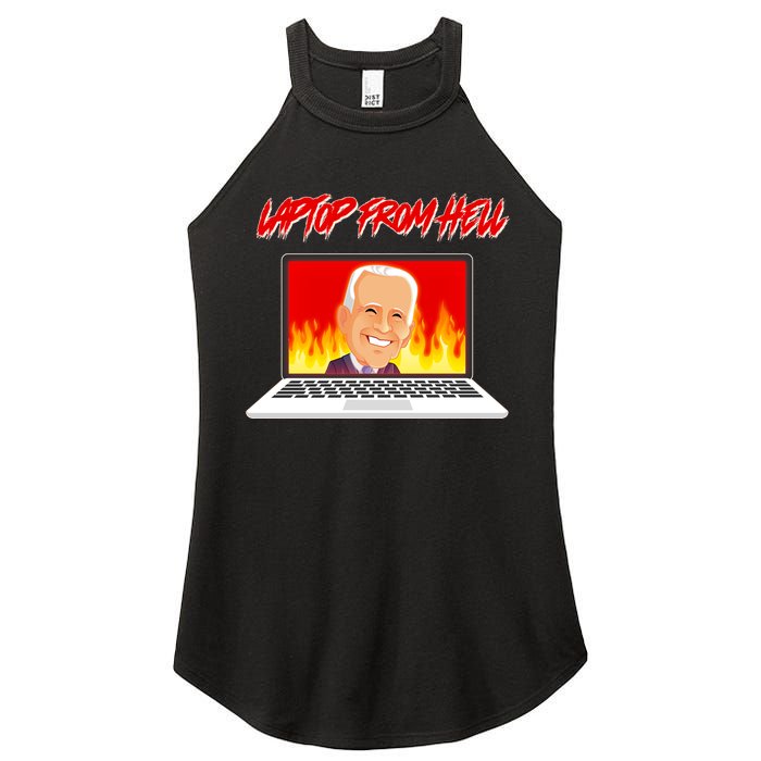 Anti Joe Biden Laptop From Hell Women’s Perfect Tri Rocker Tank