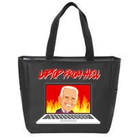 Anti Joe Biden Laptop From Hell Zip Tote Bag