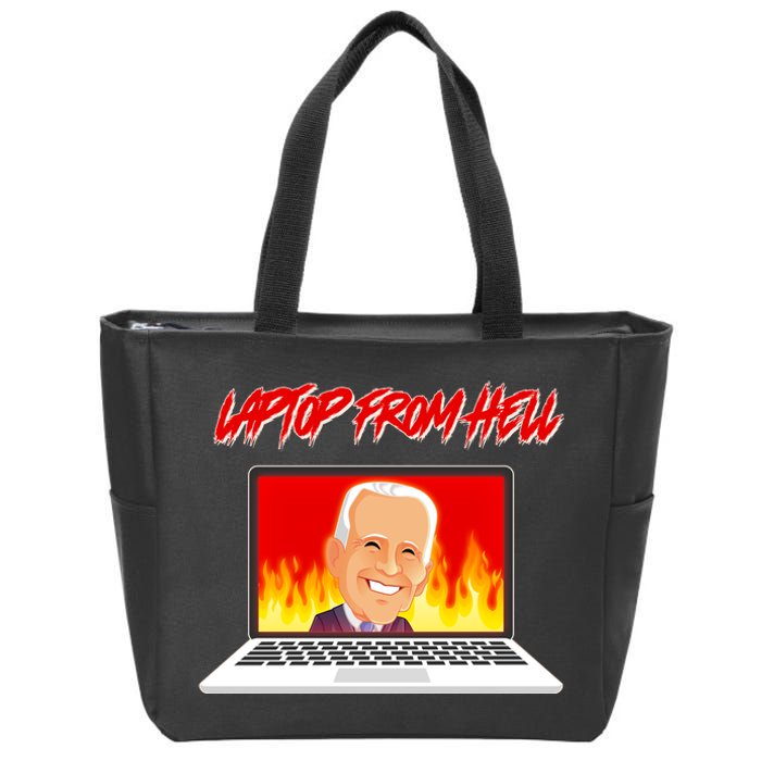 Anti Joe Biden Laptop From Hell Zip Tote Bag