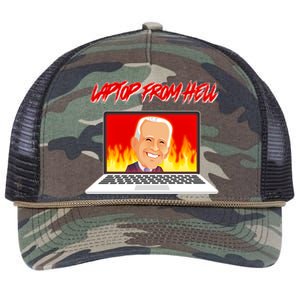 Anti Joe Biden Laptop From Hell Retro Rope Trucker Hat Cap