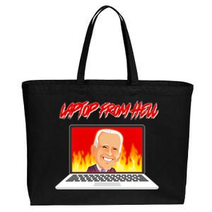 Anti Joe Biden Laptop From Hell Cotton Canvas Jumbo Tote