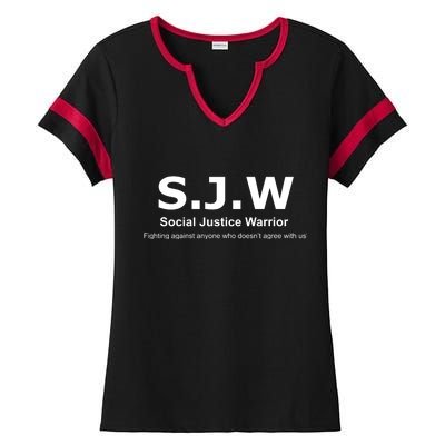 Anti SJW Ladies Halftime Notch Neck Tee