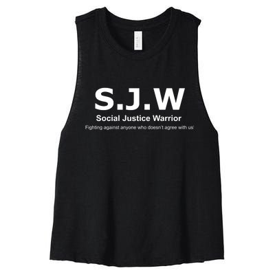 Anti SJW Women's Racerback Cropped Tank