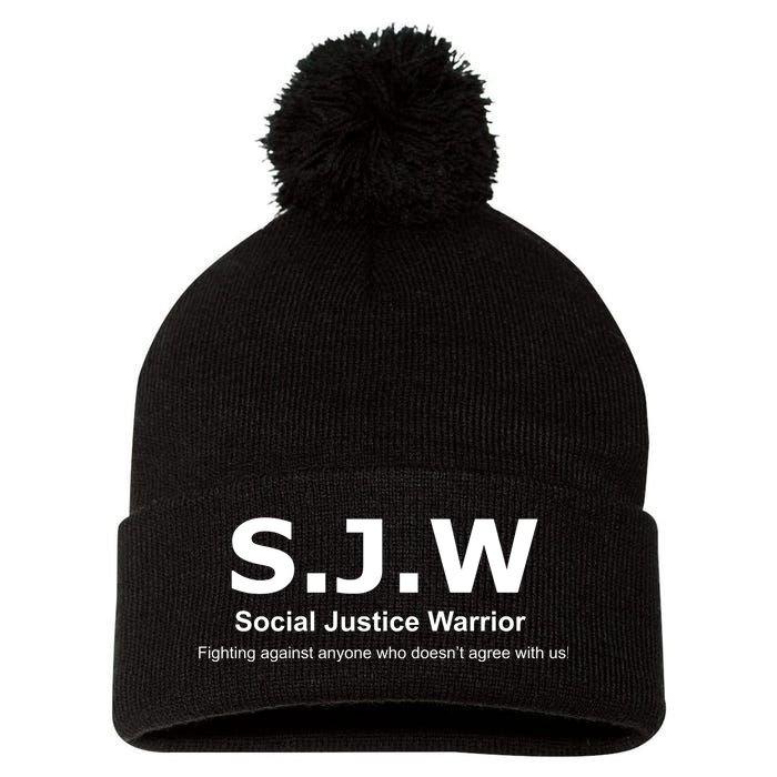 Anti SJW Pom Pom 12in Knit Beanie