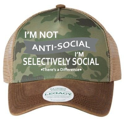 Anti-Social Funny Sarcastic Meme Legacy Tie Dye Trucker Hat