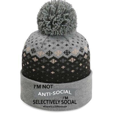 Anti-Social Funny Sarcastic Meme The Baniff Cuffed Pom Beanie