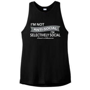 Anti-Social Funny Sarcastic Meme Ladies PosiCharge Tri-Blend Wicking Tank