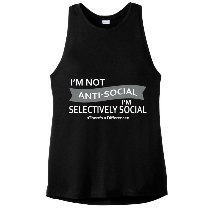 Anti-Social Funny Sarcastic Meme Ladies PosiCharge Tri-Blend Wicking Tank