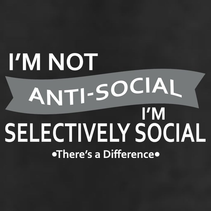 Anti-Social Funny Sarcastic Meme 7 Panel Mesh Trucker Snapback Hat
