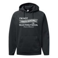 Anti-Social Funny Sarcastic Meme Performance Fleece Hoodie