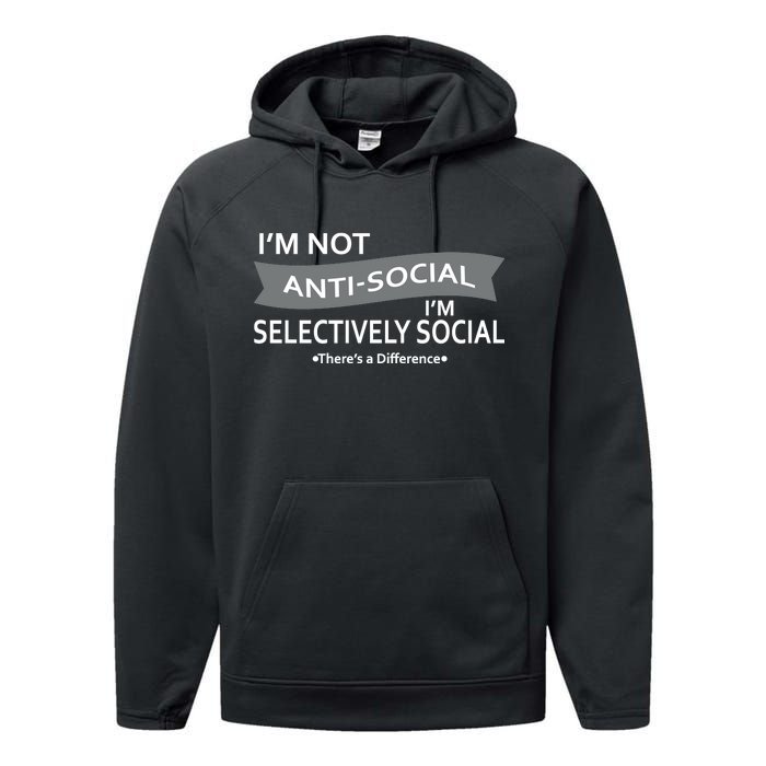 Anti-Social Funny Sarcastic Meme Performance Fleece Hoodie