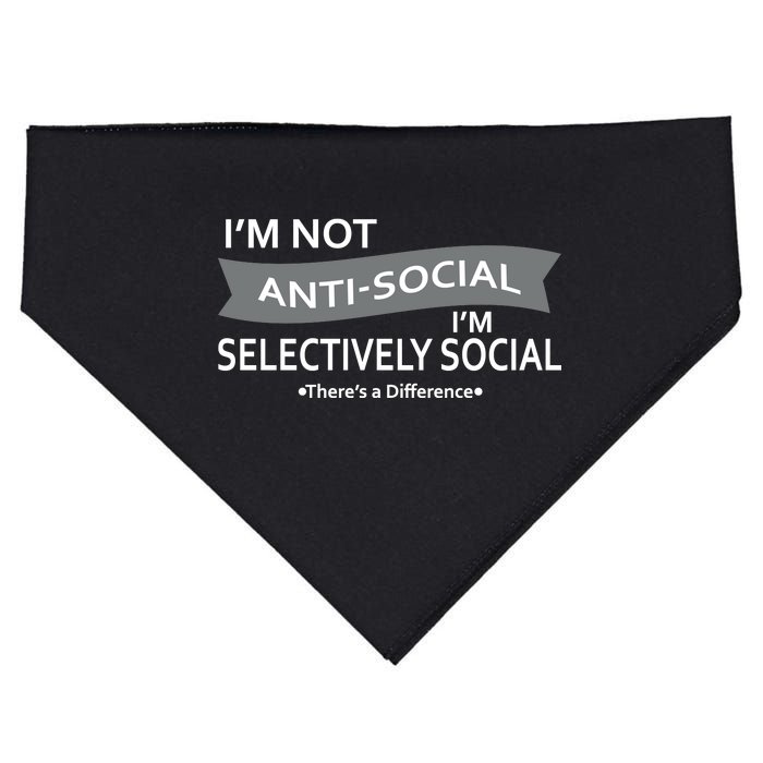 Anti-Social Funny Sarcastic Meme USA-Made Doggie Bandana