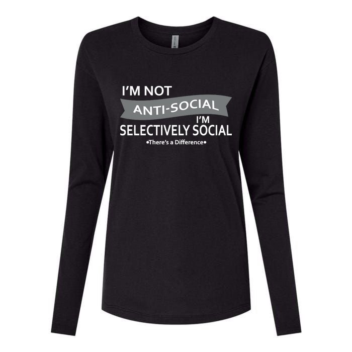 Anti-Social Funny Sarcastic Meme Womens Cotton Relaxed Long Sleeve T-Shirt