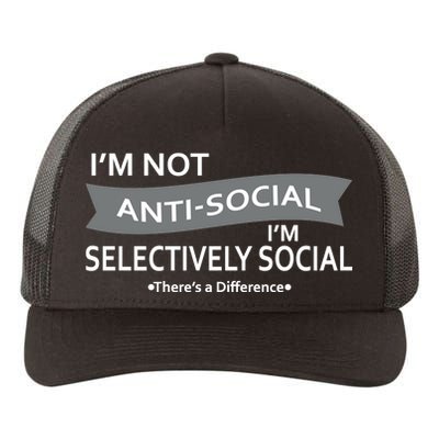 Anti-Social Funny Sarcastic Meme Yupoong Adult 5-Panel Trucker Hat