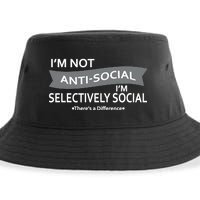 Anti-Social Funny Sarcastic Meme Sustainable Bucket Hat