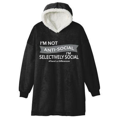 Anti-Social Funny Sarcastic Meme Hooded Wearable Blanket