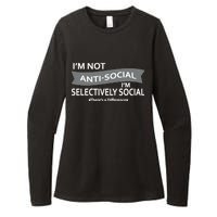 Anti-Social Funny Sarcastic Meme Womens CVC Long Sleeve Shirt