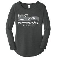 Anti-Social Funny Sarcastic Meme Women's Perfect Tri Tunic Long Sleeve Shirt