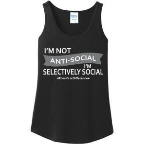 Anti-Social Funny Sarcastic Meme Ladies Essential Tank