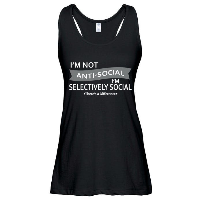 Anti-Social Funny Sarcastic Meme Ladies Essential Flowy Tank