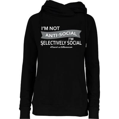 Anti-Social Funny Sarcastic Meme Womens Funnel Neck Pullover Hood