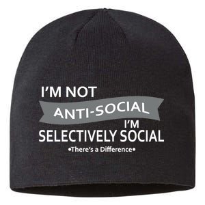 Anti-Social Funny Sarcastic Meme Sustainable Beanie