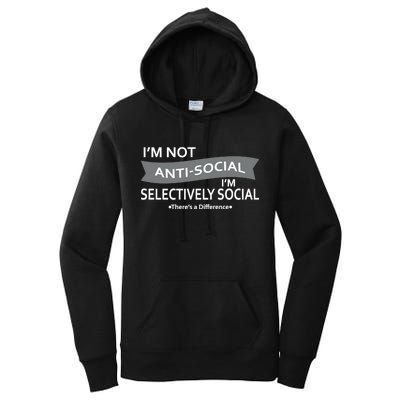 Anti-Social Funny Sarcastic Meme Women's Pullover Hoodie