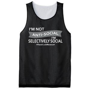 Anti-Social Funny Sarcastic Meme Mesh Reversible Basketball Jersey Tank