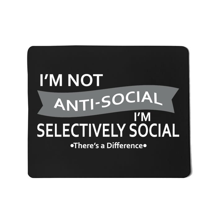 Anti-Social Funny Sarcastic Meme Mousepad