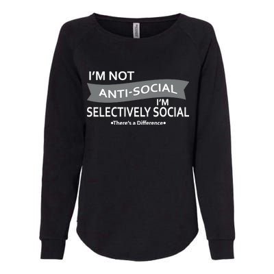 Anti-Social Funny Sarcastic Meme Womens California Wash Sweatshirt