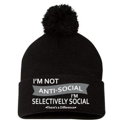 Anti-Social Funny Sarcastic Meme Pom Pom 12in Knit Beanie