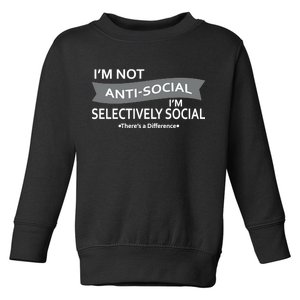 Anti-Social Funny Sarcastic Meme Toddler Sweatshirt