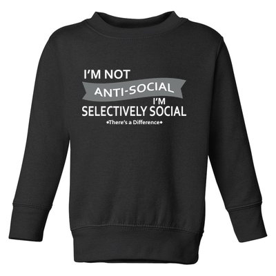Anti-Social Funny Sarcastic Meme Toddler Sweatshirt