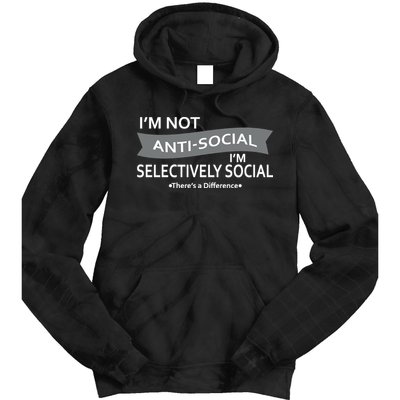 Anti-Social Funny Sarcastic Meme Tie Dye Hoodie