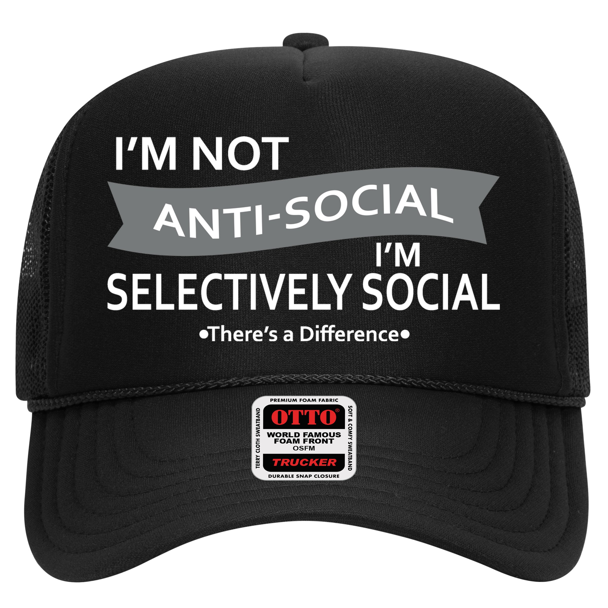 Anti-Social Funny Sarcastic Meme Hat