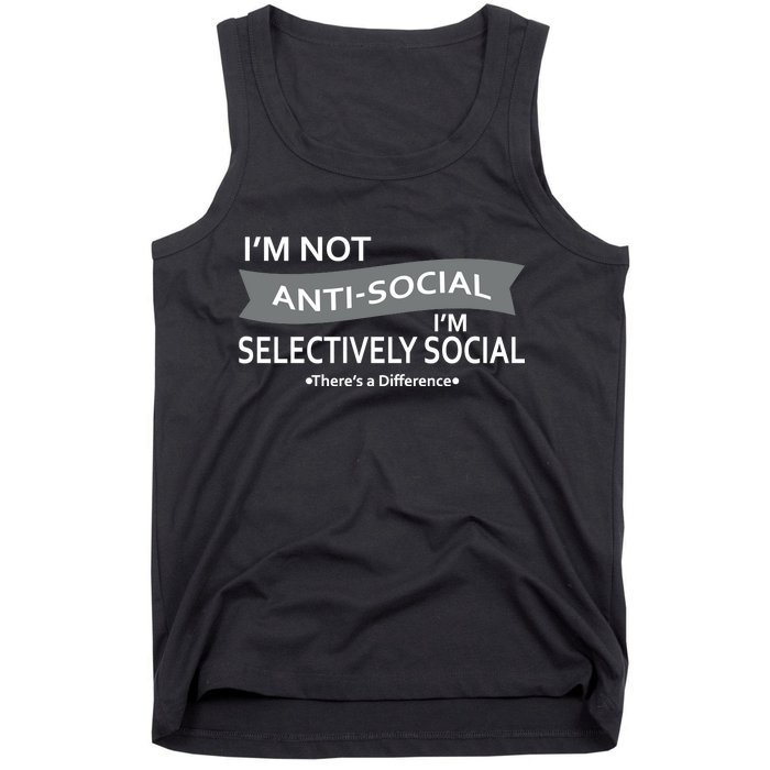 Anti-Social Funny Sarcastic Meme Tank Top