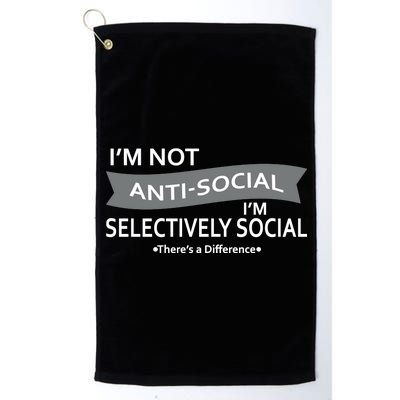 Anti-Social Funny Sarcastic Meme Platinum Collection Golf Towel