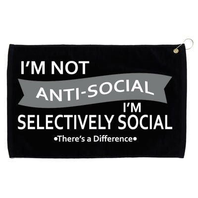 Anti-Social Funny Sarcastic Meme Grommeted Golf Towel