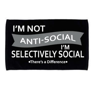 Anti-Social Funny Sarcastic Meme Microfiber Hand Towel